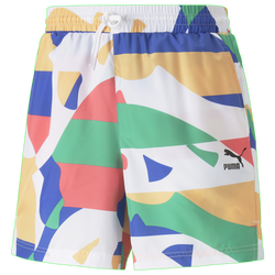 Men's - PUMA Worldwide AOP 6 Woven Shorts  - White/Multi
