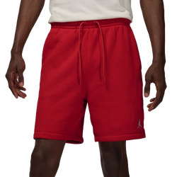 Men's - Jordan Brooklyn Fleece Shorts  - Gym Red/White