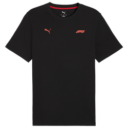 Men's - PUMA F1 Small Logo T-Shirt  - Black/Red