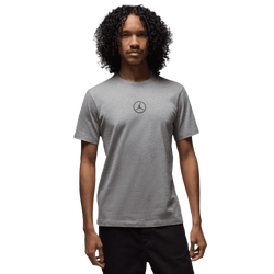 Men's - Jordan Flight Essentials Jumpman Short Sleeve Crew  - Carbon Heather/Black