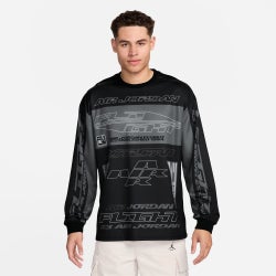 Men's - Jordan MVP AOP Long Sleeve Top  - Black/Grey