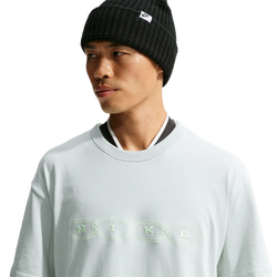 Men's - Nike Loose Fit Premium Essential Embroidered T-Shirt  - Light Silver/White