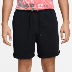 Men's - Nike Club Flow French Terry Shorts - Black/White