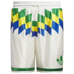 Men's - adidas WC Print Shorts  - White/Yellow/Green
