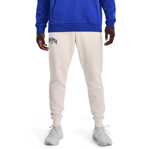 

Under Armour Mens Under Armour Rival Fleece Joggers - Mens Onyx White/Black Size L