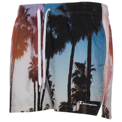 Men's - Champion Palms AOP Woven Shorts  - Blue/Black