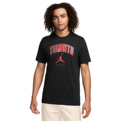Men's - Jordan Toronto City LBR Short Sleeve Crew  - Black/Red/Black