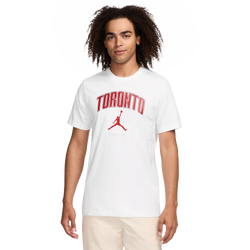 Men's - Jordan Toronto City LBR Short Sleeve Crew  - White/Red/White