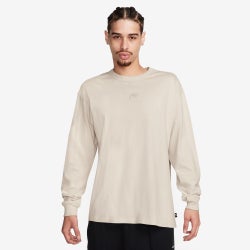 Men's - Nike Premium Essentials Long Sleeve SUST T-Shirt  - Light Orewood Brown