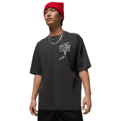 Pour hommes - Jordan Haut à col ras du cou à manches courtes GFX surdimensionné SBB Brooklyn - Noir cassé/Voile