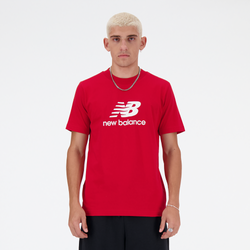 Men's - New Balance Sport Essentials Logo T-Shirt - White/Team Red