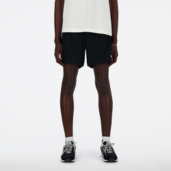 Men's - New Balance Sport Essentials 7 Inch Mesh Short  - Black/White