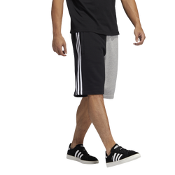 Men's - adidas Originals 3 Stripe Shorts - Medium Grey Heather/Black