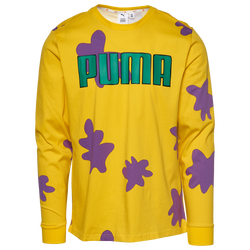 Men's - PUMA Rugrats Long Sleeve T-Shirt  - Yellow