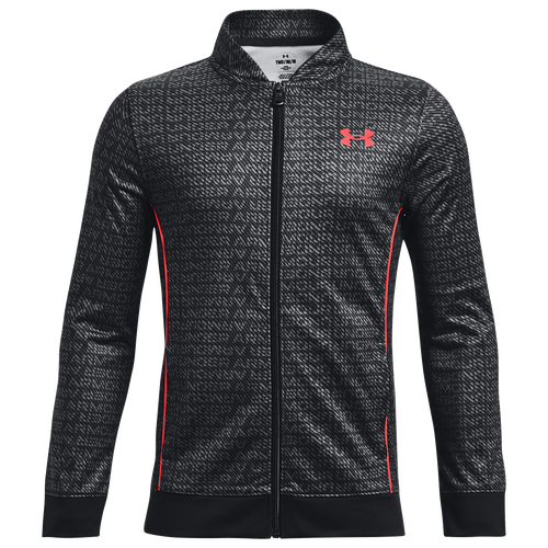 

Boys Under Armour Under Armour Pennant Speckle Track Top - Boys' Grade School Black/Beta Size L