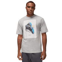 Men's - Jordan Brooklyn AJ 11 AD Graphic Short Sleeve Crew  - Grey Heather