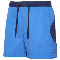 Men's - Nike Seersucker 5" Volley Short  - White/Blue