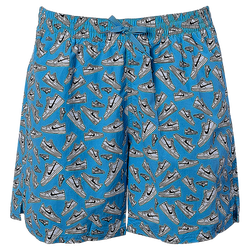 Men's - Nike Tossed Sneaker AOP 7" Shorts  - Blue/White