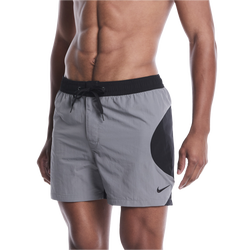 Men's - Nike Zip Color Block 5" Volley Short  - Gray/Black