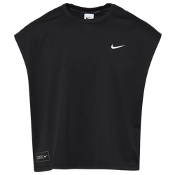 Men's - Nike Mesh Crop Top  - Black/Black