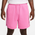 Nike Club Flow French Terry Shorts  - Men's Playful Pink/White