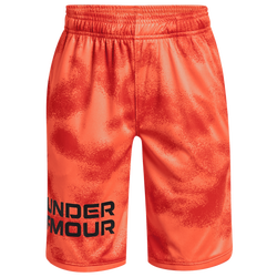 Boys' Grade School - Under Armour Stunt 3.0 Plus Shorts - Frosted Orange/Frosted Orange/Black