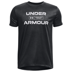 Boys' Grade School - Under Armour Vented Graphic Short Sleeve T-Shirt - Black/White