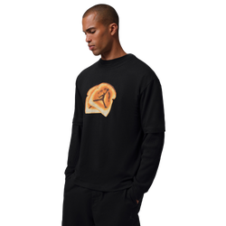 Men's - Jordan Brooklyn Bred 85 Short Sleeve Crew  - Black