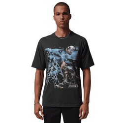 Men's - Jordan NC Howl Graphic Short Sleeve Crew  - Off Noir/Wolf Grey