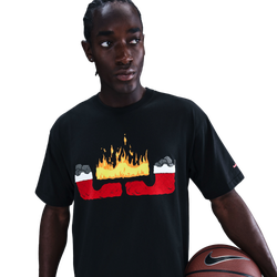 Men's - Nike Lebron M90 T-Shirt  - Black/Multi