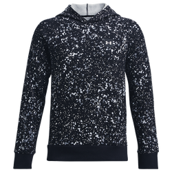 Boys' Grade School - Under Armour Rival Speckle Print Pullover Hoodie - Black/Multi