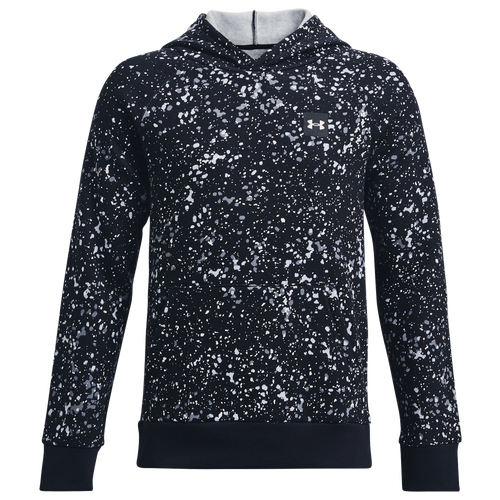 

Boys Under Armour Under Armour Rival Speckle Print Pullover Hoodie - Boys' Grade School Black/Multi Size M