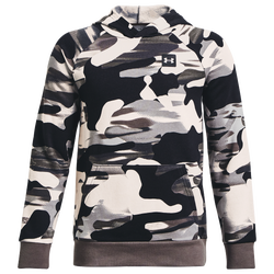 Boys' Grade School - Under Armour Rival Camo Print Pullover Hoodie - Black/White