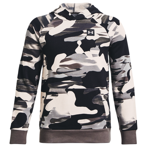 

Boys Under Armour Under Armour Rival Camo Print Pullover Hoodie - Boys' Grade School Black/White Size L