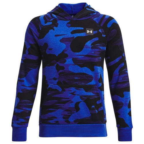 

Boys Under Armour Under Armour Rival Camo Print Pullover Hoodie - Boys' Grade School Versa Blue/Onyx White Size XL