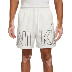 Men's - Nike Woven Monogram Flow Shorts  - Sail/Black