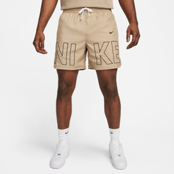 Men's - Nike Woven Monogram Flow Shorts  - Black/Khaki