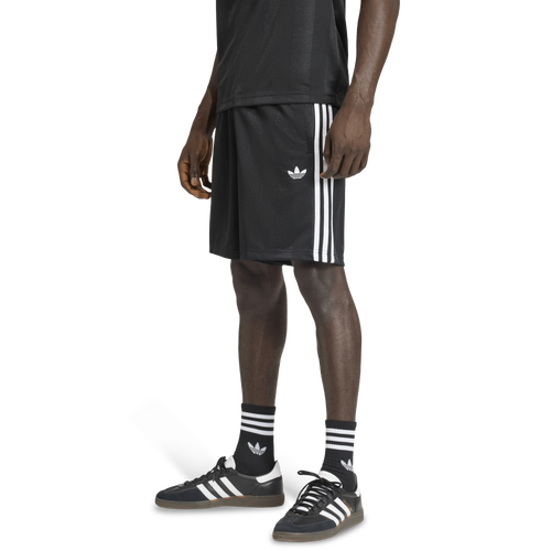  - adidas 3 Stripes Loose Engineered Shorts 8" - Black/White
