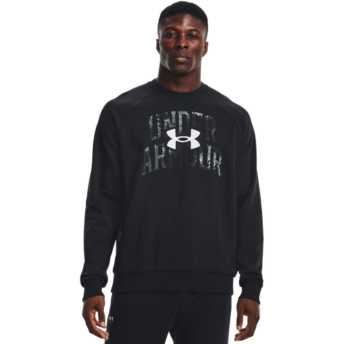 

Under Armour Mens Under Armour Rival Fleece Watermark Dye Crew - Mens Black/White Size M