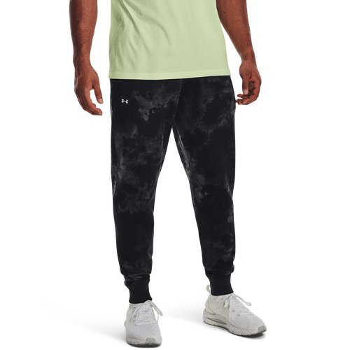 

Under Armour Mens Under Armour Rival Fleece Dye Jogger - Mens Black/White Size M