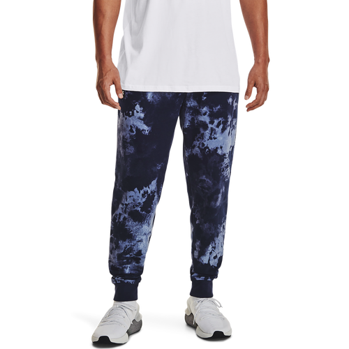 

Under Armour Mens Under Armour Rival Fleece Dye Jogger - Mens Midnight Navy/Onyx White Size XL