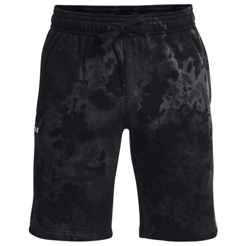 

Under Armour Mens Under Armour Rival Fleece Dye Shorts - Mens Black/White Size S