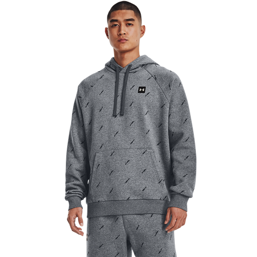 

Under Armour Mens Under Armour Rival Fleece Hoodie - Mens Pitch Gray/Onyx White Size XL