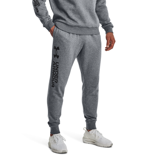 Under Armour Mens  Rival Fleece Watermark Joggers In Gray/white