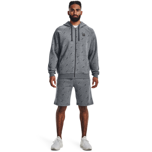 

Under Armour Mens Under Armour Rival Fleece micro Branded Shorts - Mens Gray/White Size S