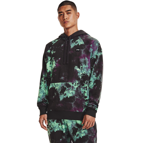 

Under Armour Mens Under Armour Rival Fleece Hyper Dye Hoodie - Mens Lunar Green/Onyx White Size 4XLT