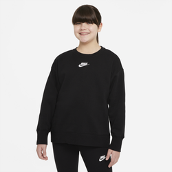 Girls' Grade School - Nike NSW Club Fleece BF Crew - Black/White