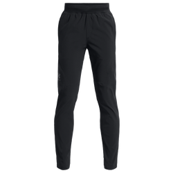 Boys' Grade School - Under Armour Unstoppable Tapered Pants - Black/Pitch Gray