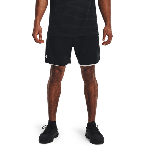 Under Armour Mens  9launch Stretch Woven Run Short In Black