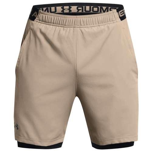 Under Armour Mens  Vanish Woven Shorts With Heat Gear In Timberwolf Taupe/black/black